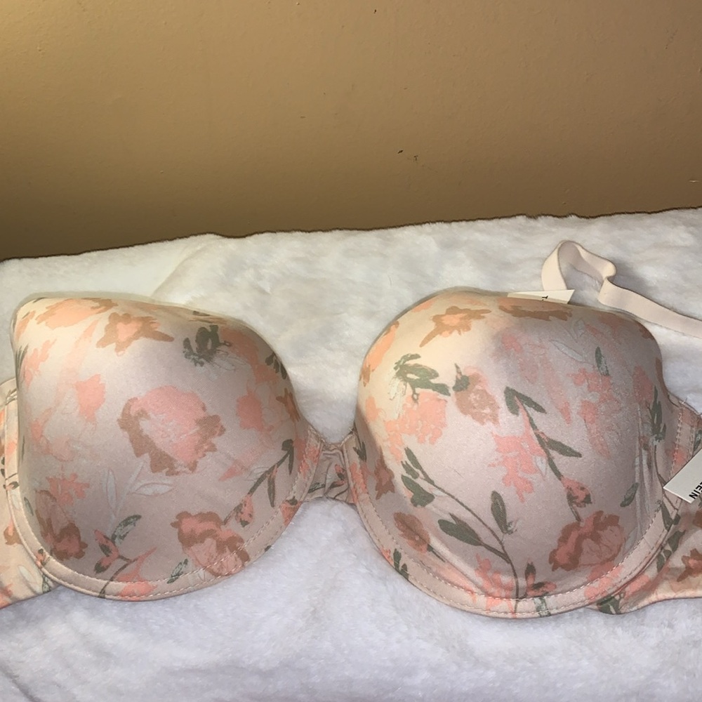 🦜 ANNE KLEIN T-Shirt Bra 2-Pack Floral & Nude NWT 42D - Picture 2 of 13